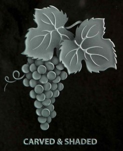 This grape cluster has been "sculpture carved & shaded."  Note how the edges are 3-dimensional and pick up the light