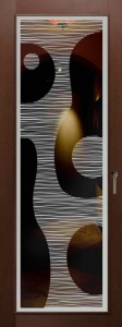 etched door glass positive pegasus lava lamp "Pegasus" door glass design, positive sandblast.