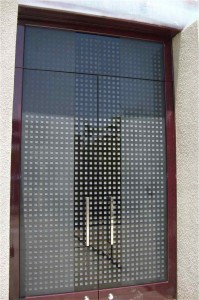etched carved glass squares pattern doors