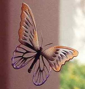 etched glass painted butterfly in glass Decorative Glass, Carved & Painted Butterfly