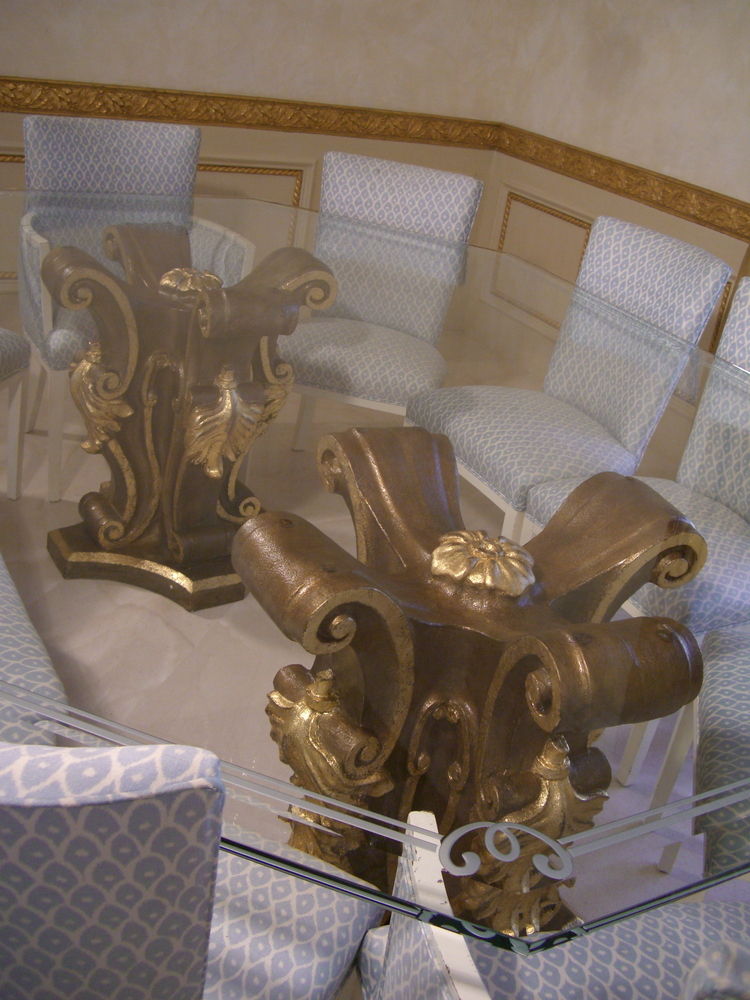 glass table bases Sans Soucie Art Glass