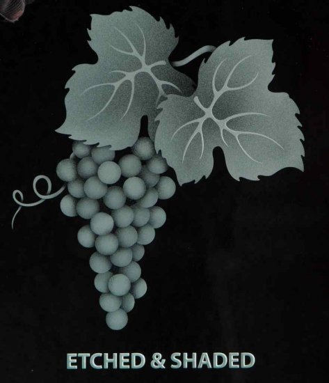 etched and shaded glass grape bunch etched and shaded glass grape bunch