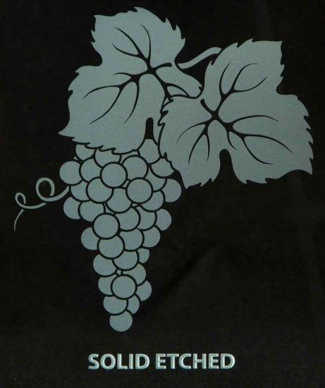 solid etched glass grape bunch solid etched glass grape bunch