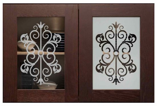 glass for display cabinet Wrought Iron (089)