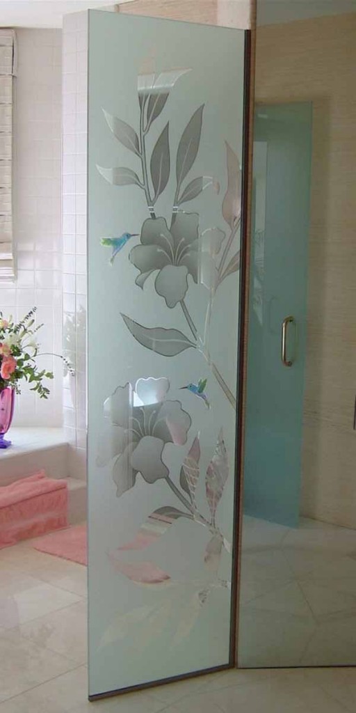 decorative etched glass free standing divider hibiscus hummingbirds decorative etched glass free standing divider hibiscus hummingbirds