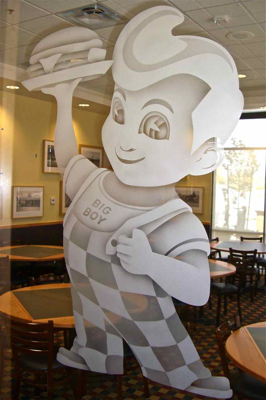 bobs big boy etched glass windows - 4