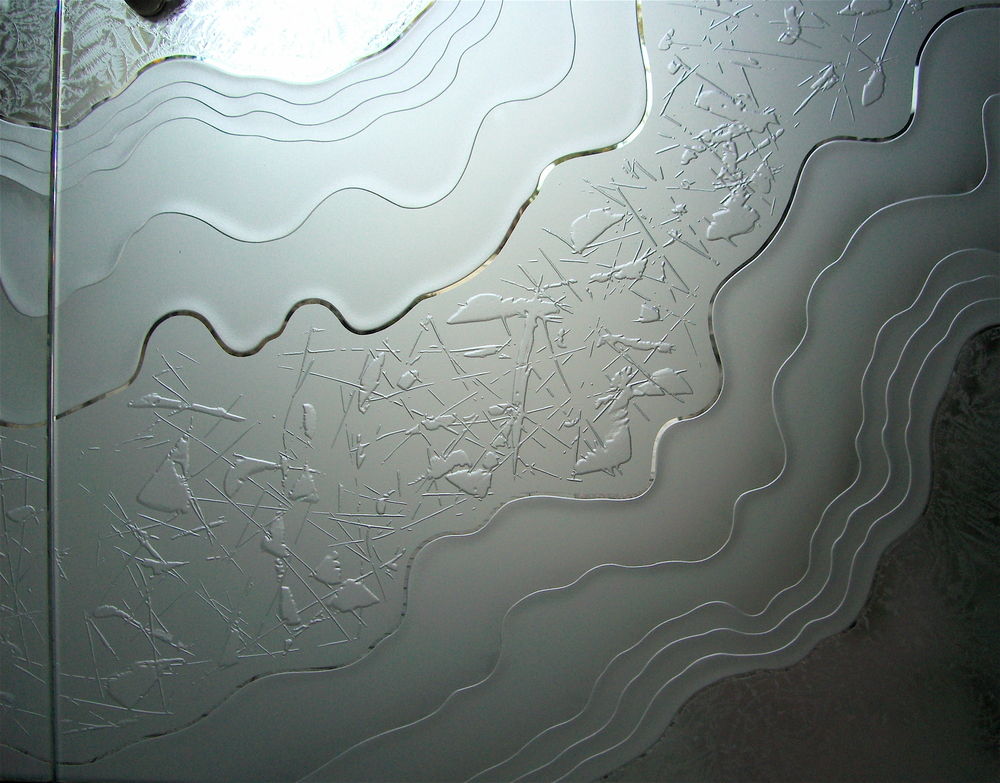 frameless glass door carved texture sans soucie