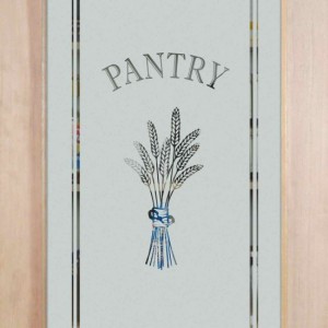 frosted glass pantry door small wheat