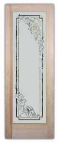 pantry door etched glass grapevine