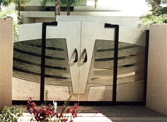 gate , exterior glass doors