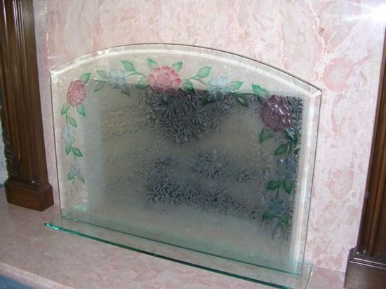 glass fireplace screens