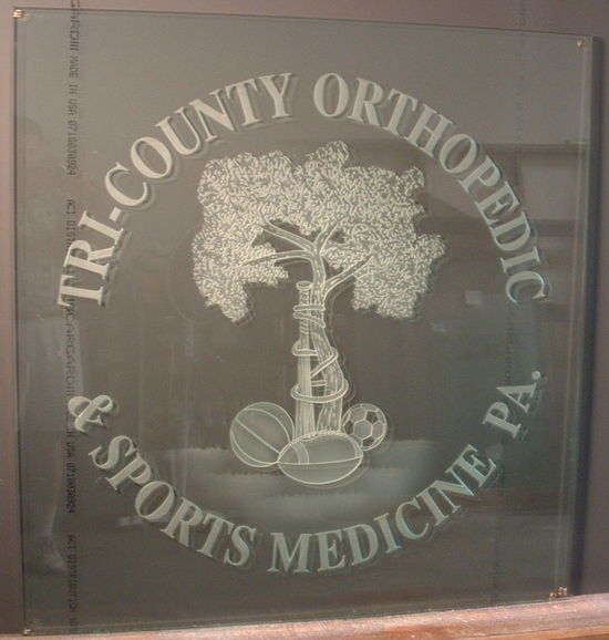 glass sign