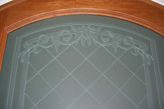 door glass, glass insert