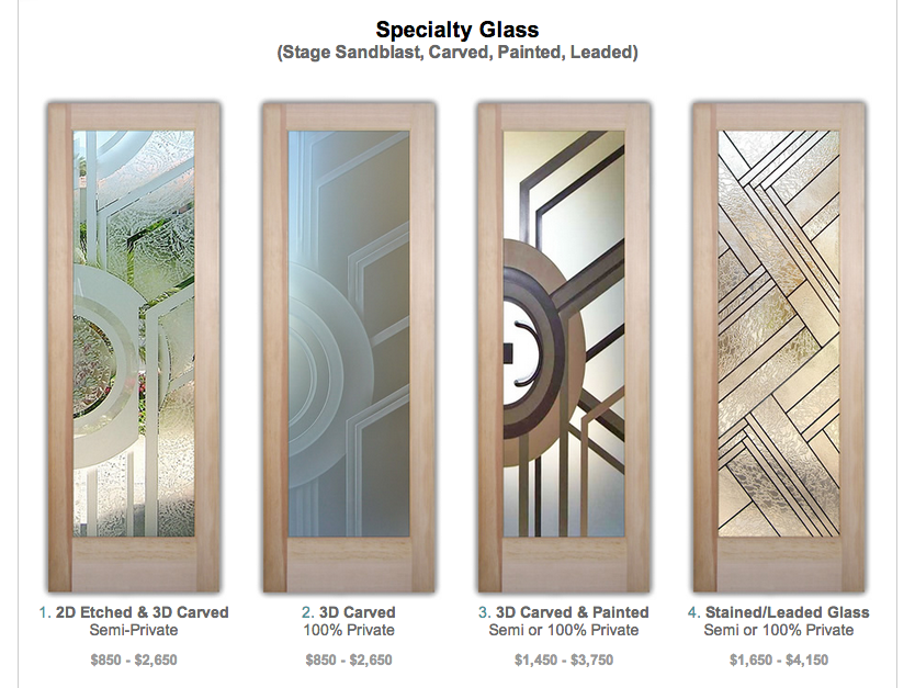 Specialty Glass Doors Page