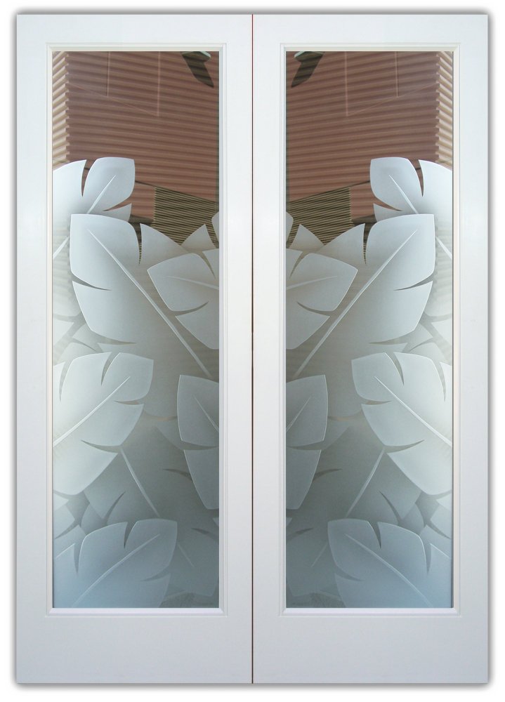 double entry doors banana leaves 3D