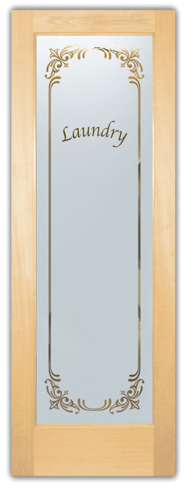 maple glass laundry room door