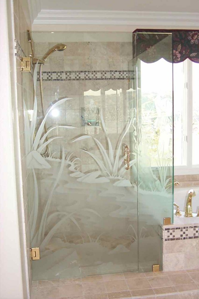 Flwg Strm Glass Shower Doors Etched Glass Rustic Decor Free Nude Porn