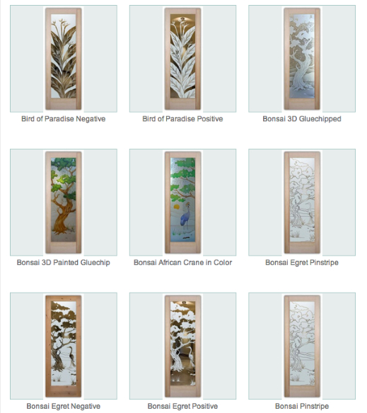 glass front doors bonsai bird paradise