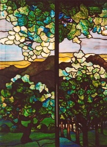 stained glass tiffany window vintage ss5