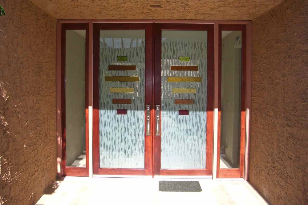 Frosted Glass Door Page 5 Of Sans Soucie Art Straight On View Of Triptic Water Trails Entry Door Glass