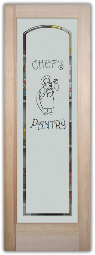 pantry door glass chef