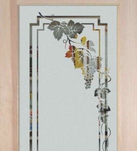 Etched Glass Pantry Doors with Grape & Grapevine Designs - Sans ... Etched Glass Pantry Doors with Grape & Grapevine Designs - Sans ...