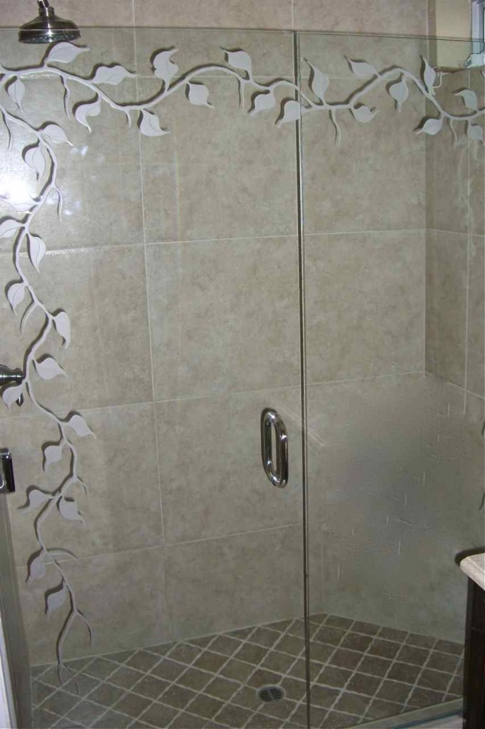 Coordinated Etched Glass Shower Bathroom Mirror Sans Soucie Art Elegant