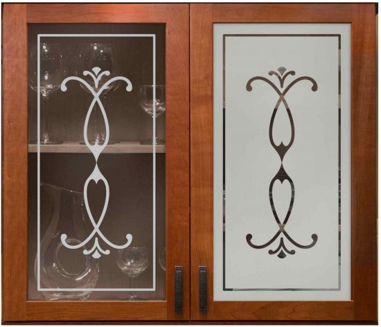 etched glass cabinets - sans soucie art glass