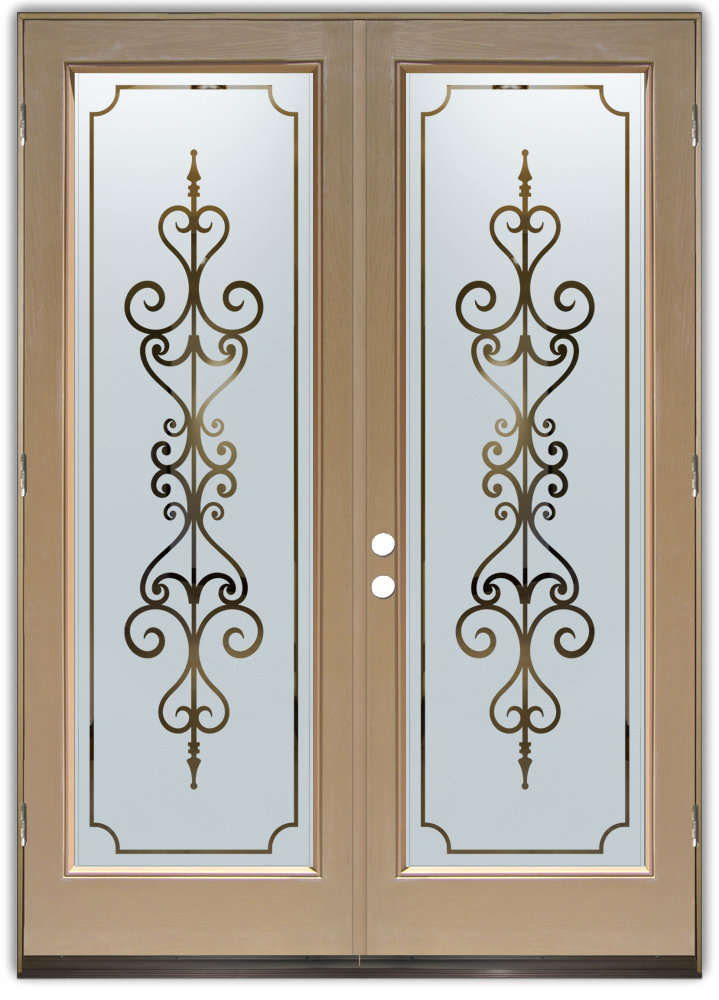 Double Entry Doors  with Frosted Glass  Designs  Sans 