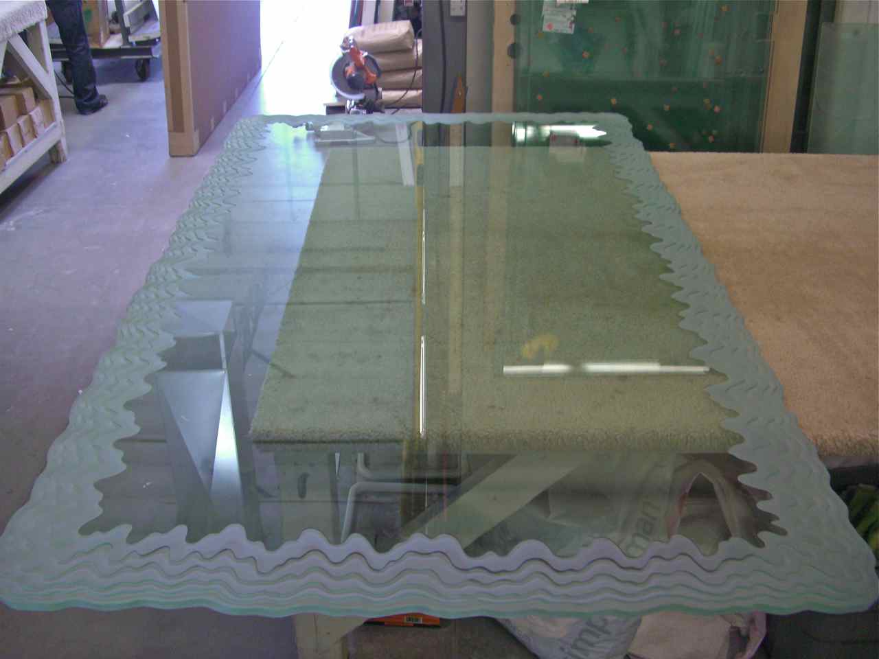 Custom Glass Table Tops Sans Soucie Art Sline Dining Table