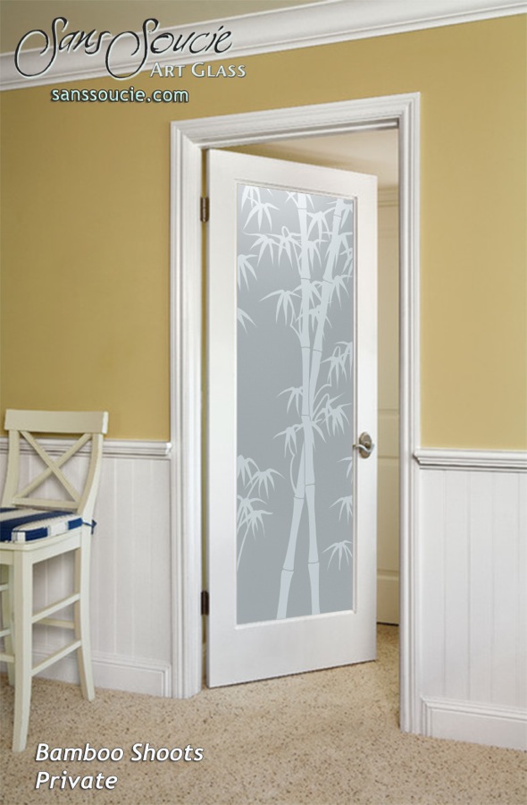 Bamboo Shoots Interior Etched Gl Doors Asian Design Interior Gl Doors Etched Asian Style Trees Leafy Foliage Bamboo Shoots Sans Soucie