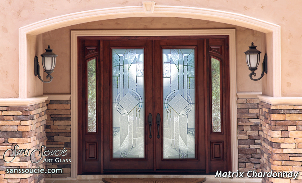 Glass Front Doors Custom Etched Faux Frosted Bevels Sans Glass Front Doors Custom Etched Faux Frosted Bevels Sans Soucie