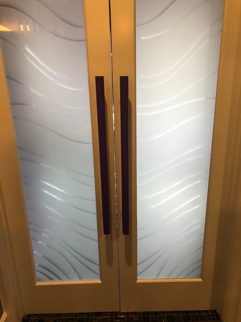 Door With Decorative Glass Dreamy Waves Etched Glass Sans Soucie