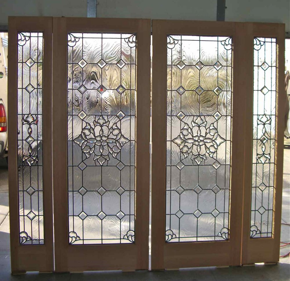 Bevel Clusters Entry II Glass Door Inserts Sans Soucie