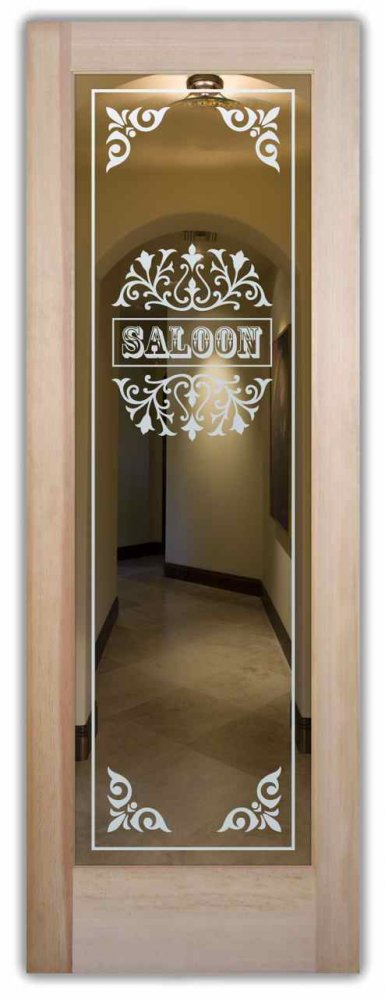 Saloon Ii Interior Doors With Glass Etching Western Style