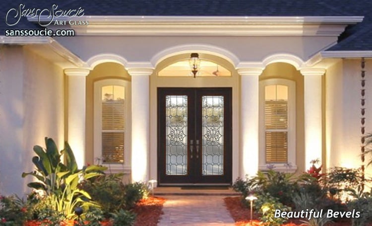 Beautiful Bevels Stained Gl Doors By Sans Soucie Double Entry Doors With Gl Exterior Be A Bevels Art