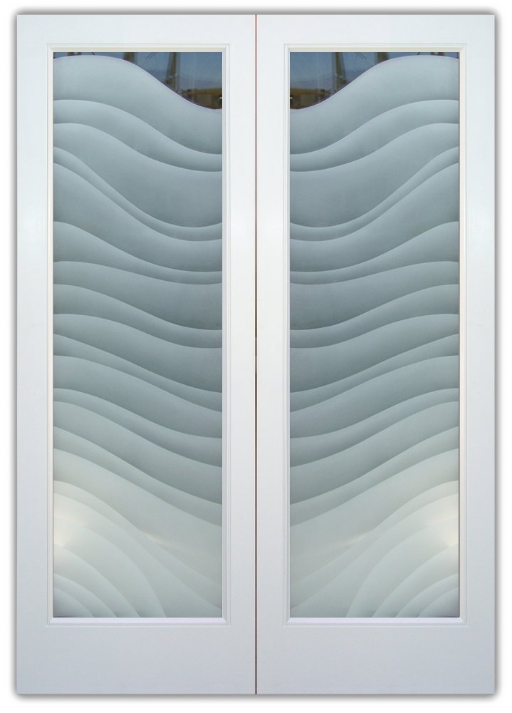 Frosted Glass Entry Doors Sans Soucie Art Glass Entry Doors Etched Waves