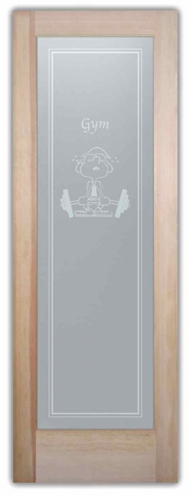 Dumb Bell Private Etched Glass Door Sans Soucie interior etched glass doors gym