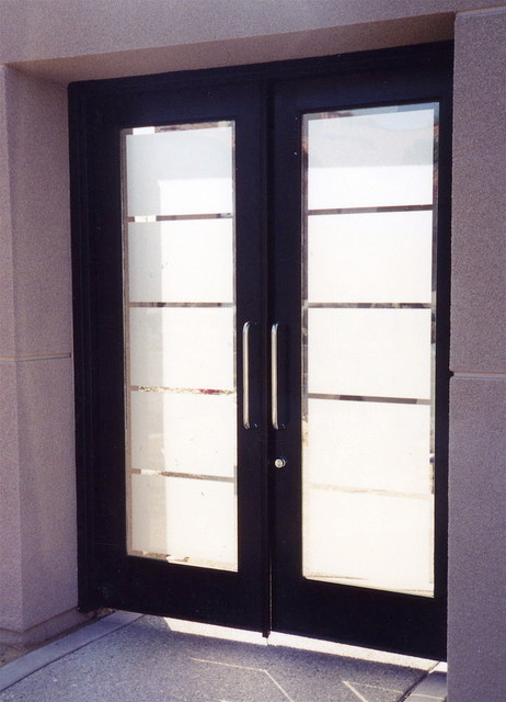 double entry doors with glass glass etching modern design understated rectangular grand tall sans soucie - Modern Glass Exterior Doors double entry doors with glass glass etching modern design understated rectangular grand tall sans soucie - Modern Glass Exterior Doors