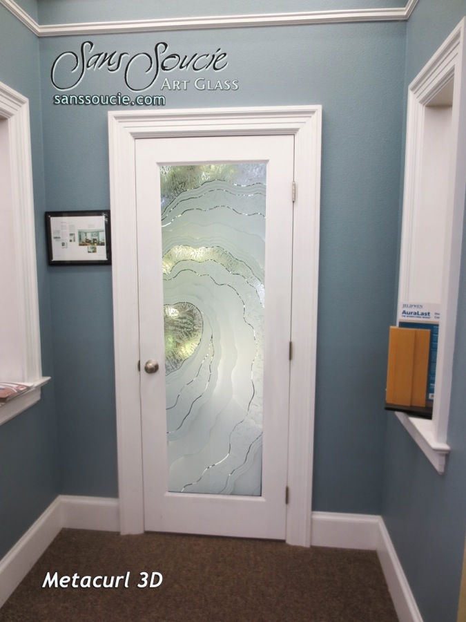 Tropical Designs Sans Soucie Art Glass Glass Entry Doors Etched Tropical Waves Sans Soucie
