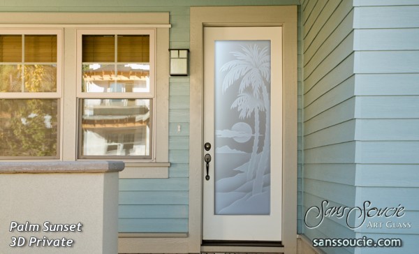 glass front doors beach style decor