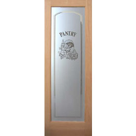 Etched Gl Frosted Decorative Custom Pantry Doors