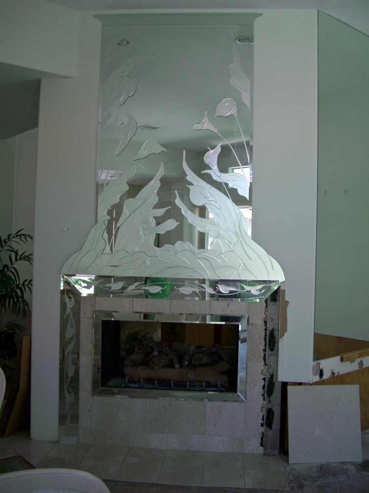 Calla Lilies Overlay L Decorative Mirrors Custom Decorative Mirrors Calla Lilies