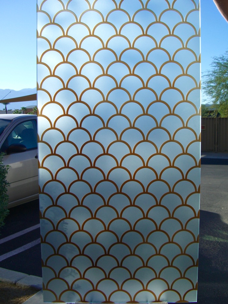 Spanish Tiles Gl Window Etched Moroccan Style