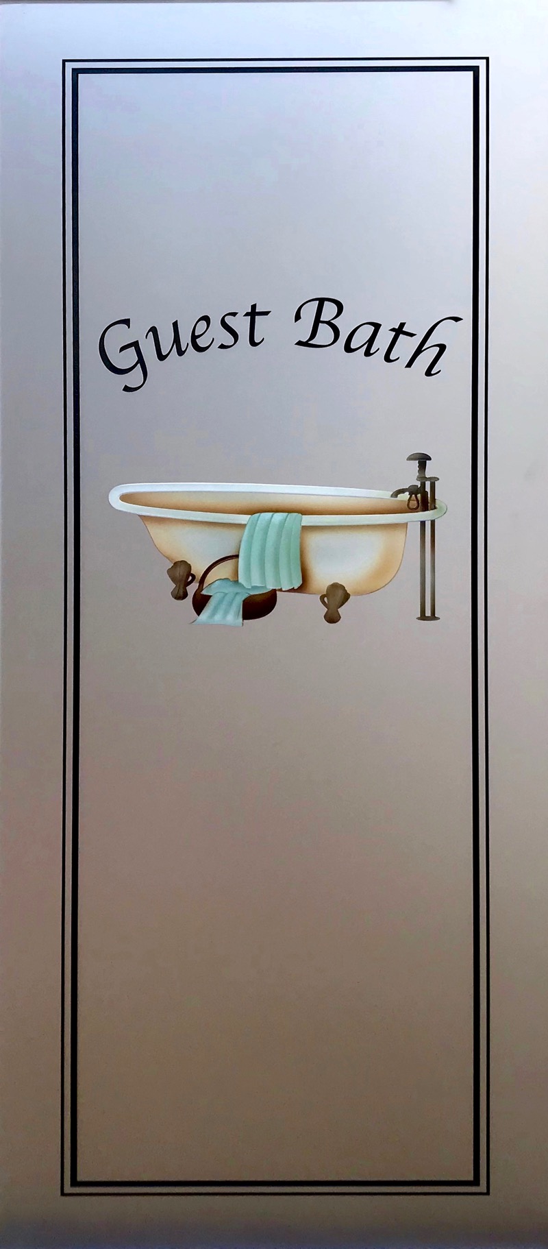 Old Style Bathtub 3d Private Painted Sans Soucie Art Glass Bathroom Glass Door Insert