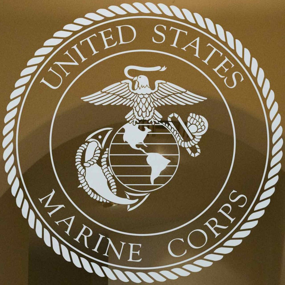 marine corp seal positive glass sans soucie art glass