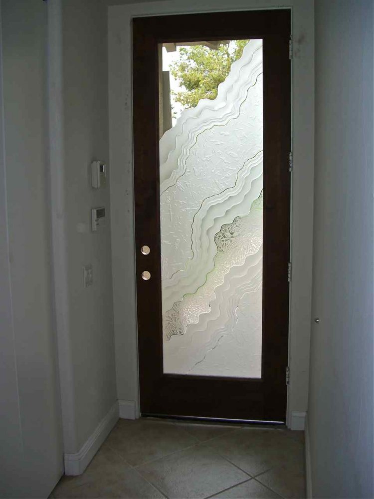 Glass Door Insert Panel Etched & Carved Decorative ...