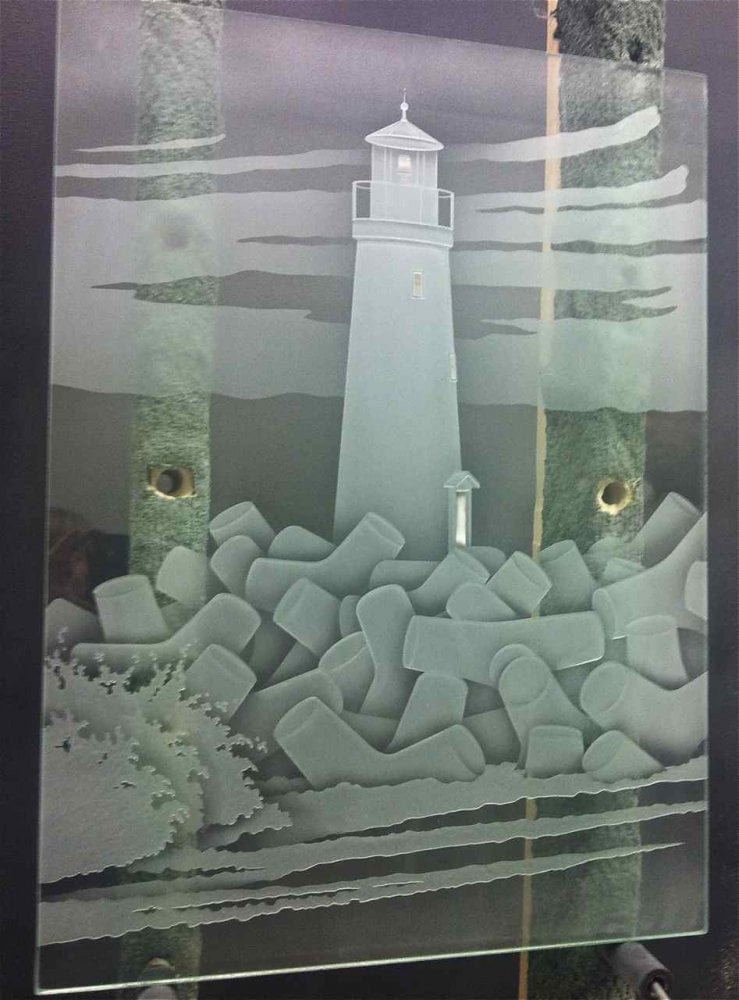 Lighthouse Door Glass Sans Soucie Art Sans Soucie Door Inserts Carved Glass Beach Coastal